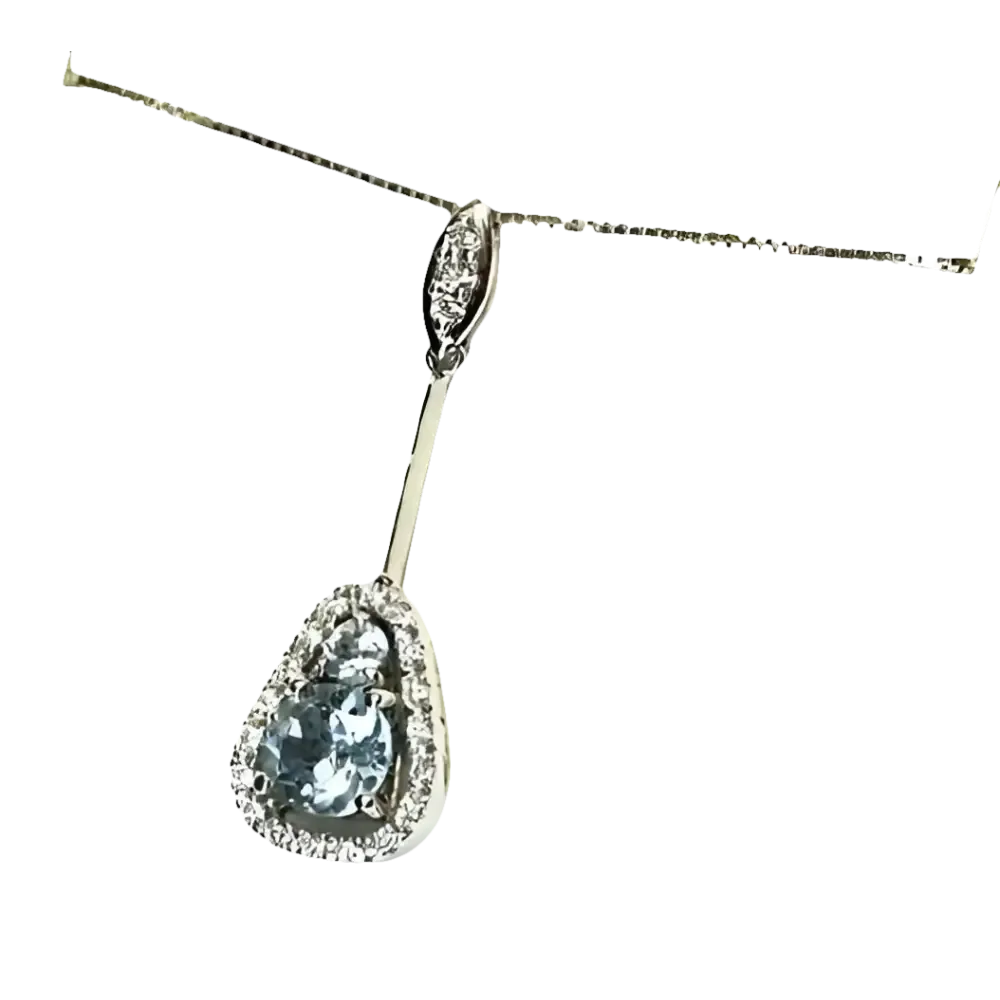 Collana Topazio Azzurro e Diamanti Salvini Dahlia