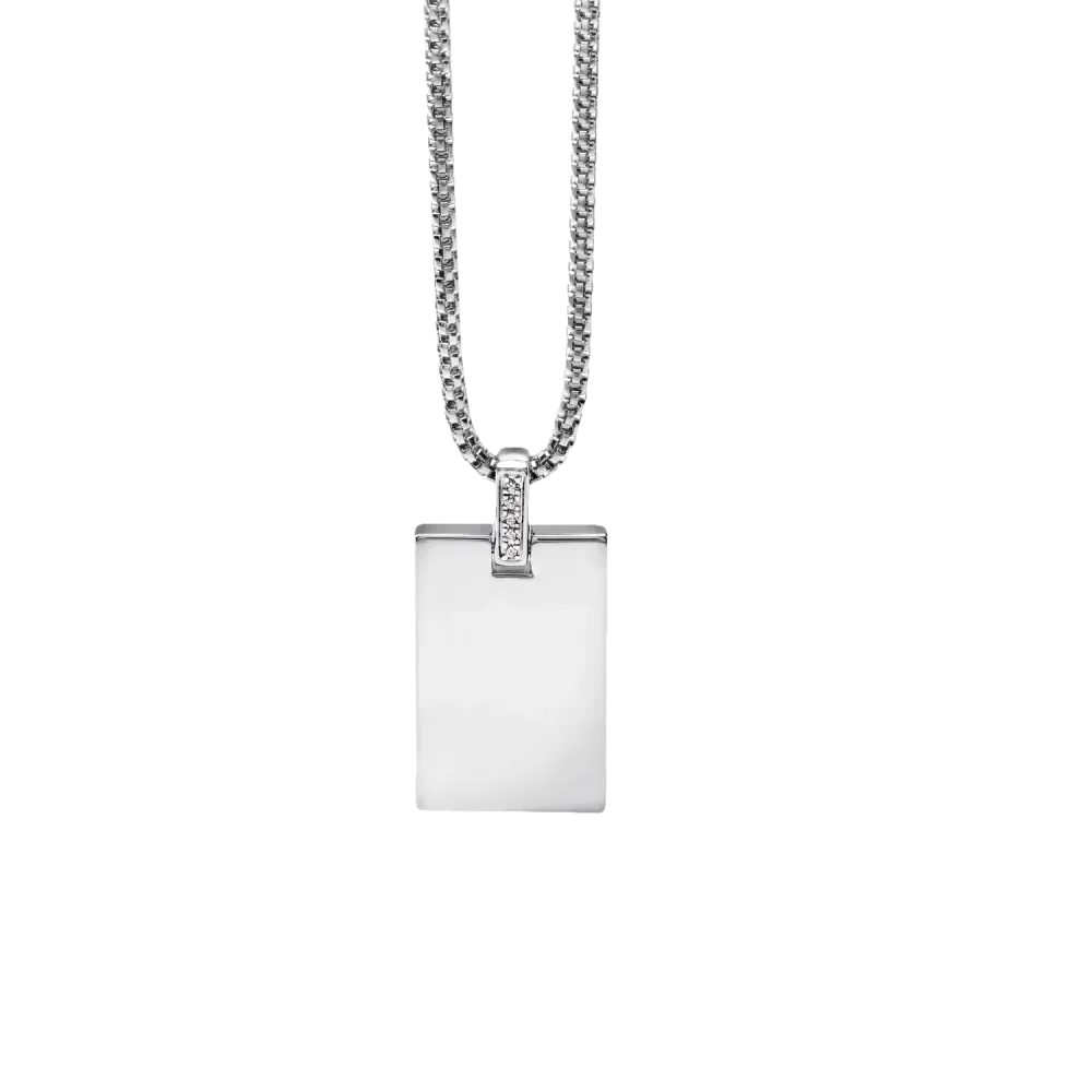 Collana Uomo Acciaio e Diamanti Comete Gioielli UGL349