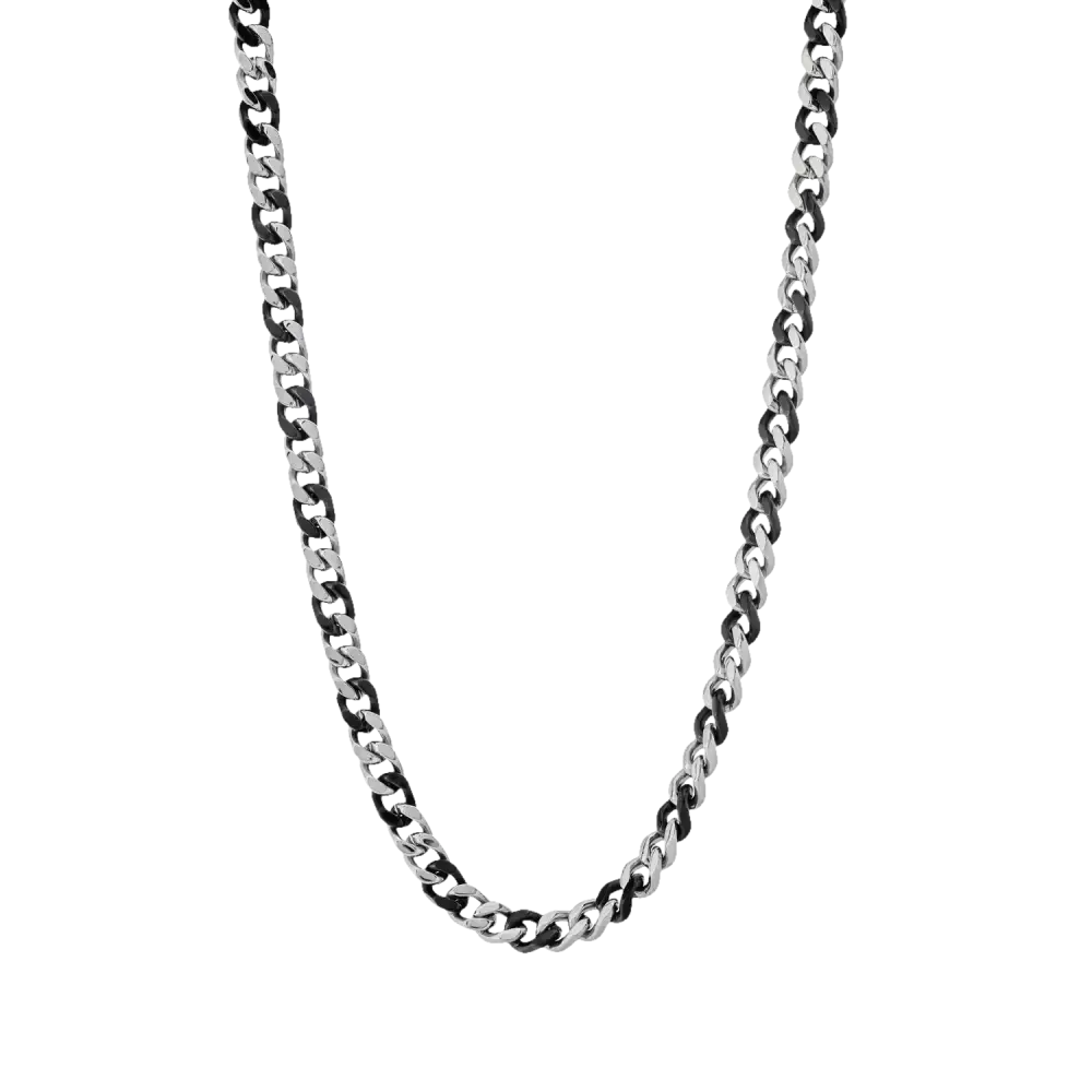 Collana Uomo Comete Gioielli Catenina Bicolore