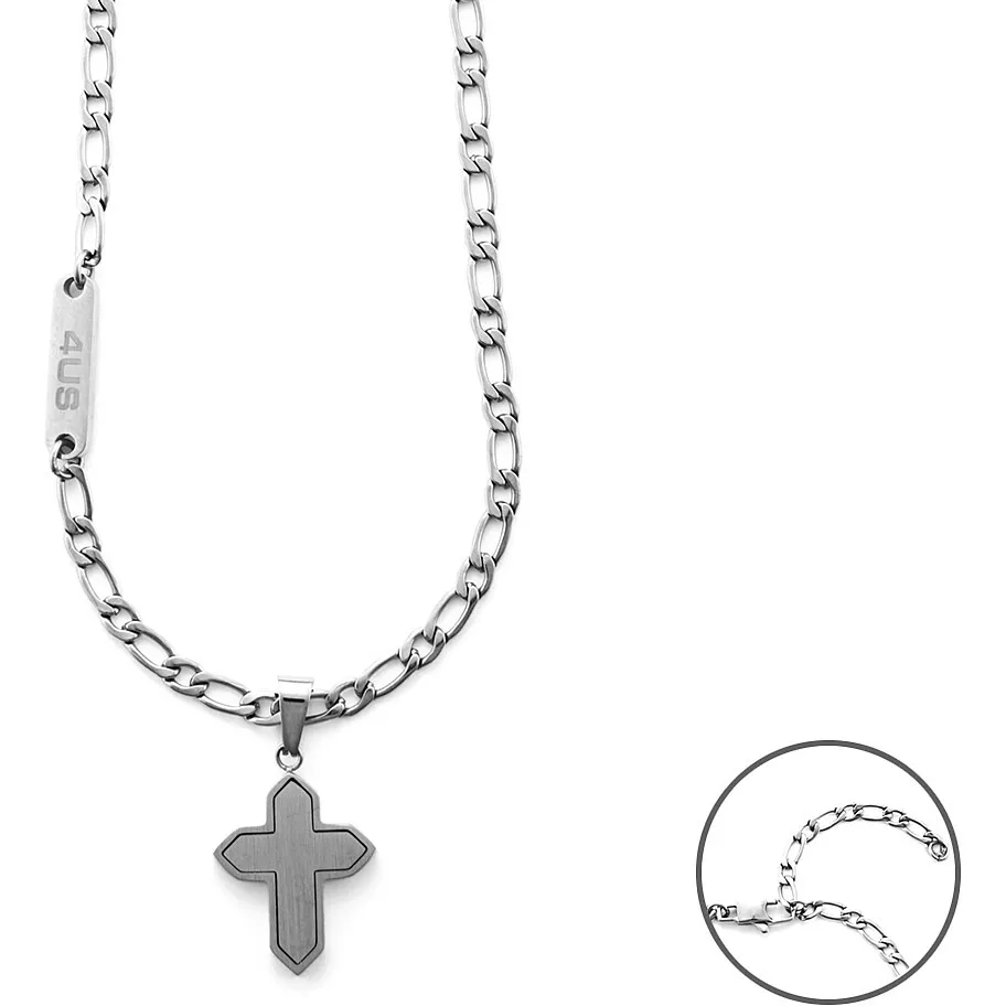 Collana uomo gioielli 4US Cesare Paciotti 4ucl5949 con croce argentata