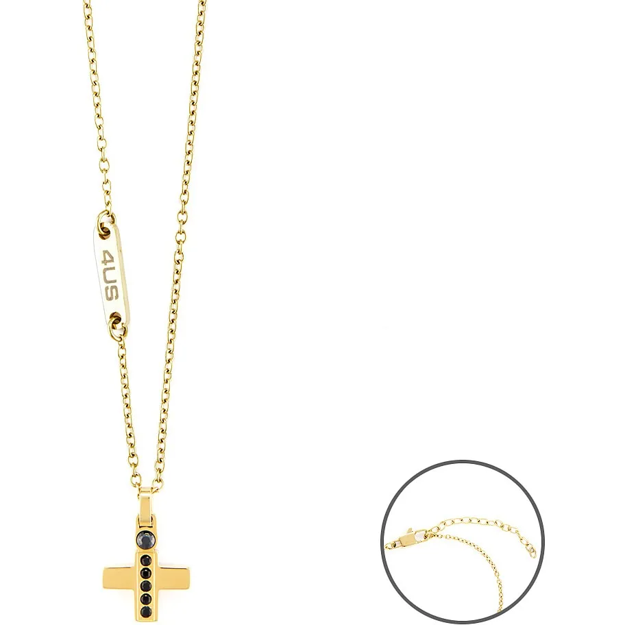 Collana con croce dorata uomo 4US Cesare Paciotti 4UCL6136