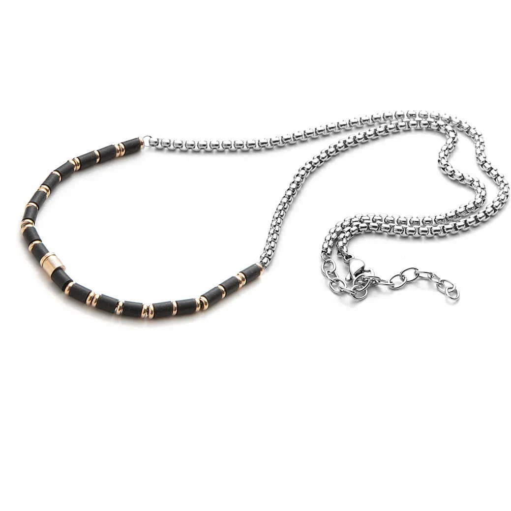 Cesare Paciotti 4US Collana Uomo Rose Rubber