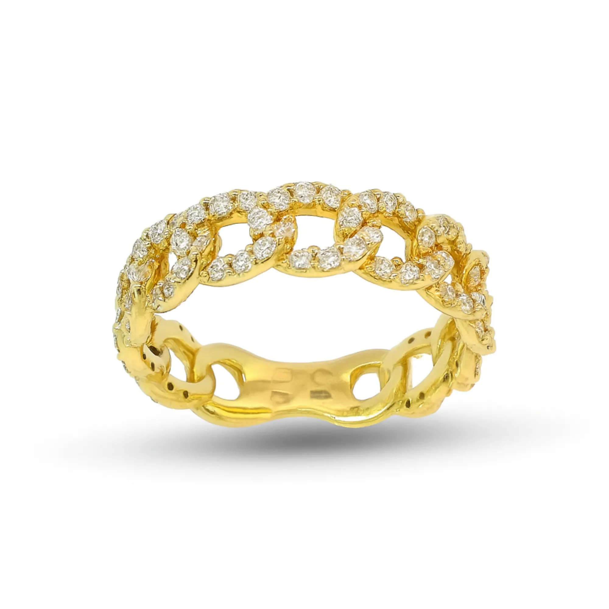 Crivelli - Anello groumette in Oro giallo con Diamanti