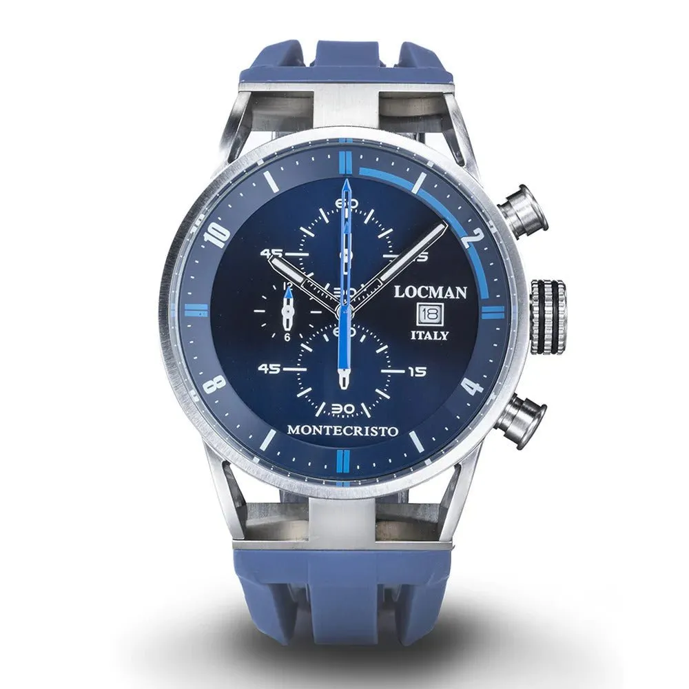 Cronografo Uomo Blu Montecristo Locman 0510A02S00BLSKSB