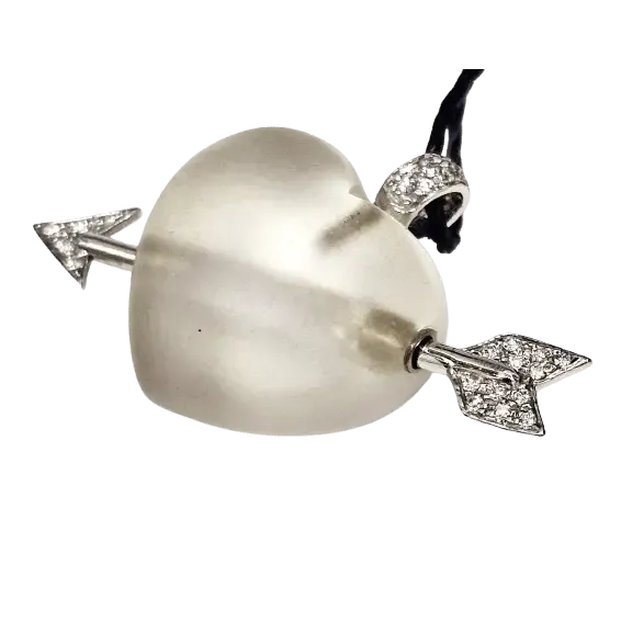 Ciondolo UNOAERRE Cuore Cristallo e Freccia di Cupido