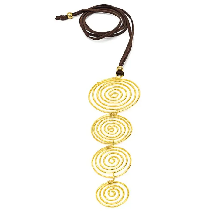 VESTOPAZZO Collana Pendente 4 Spirali