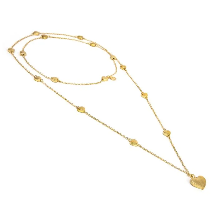 VESTOPAZZO Collana Catena Lunga Cuori