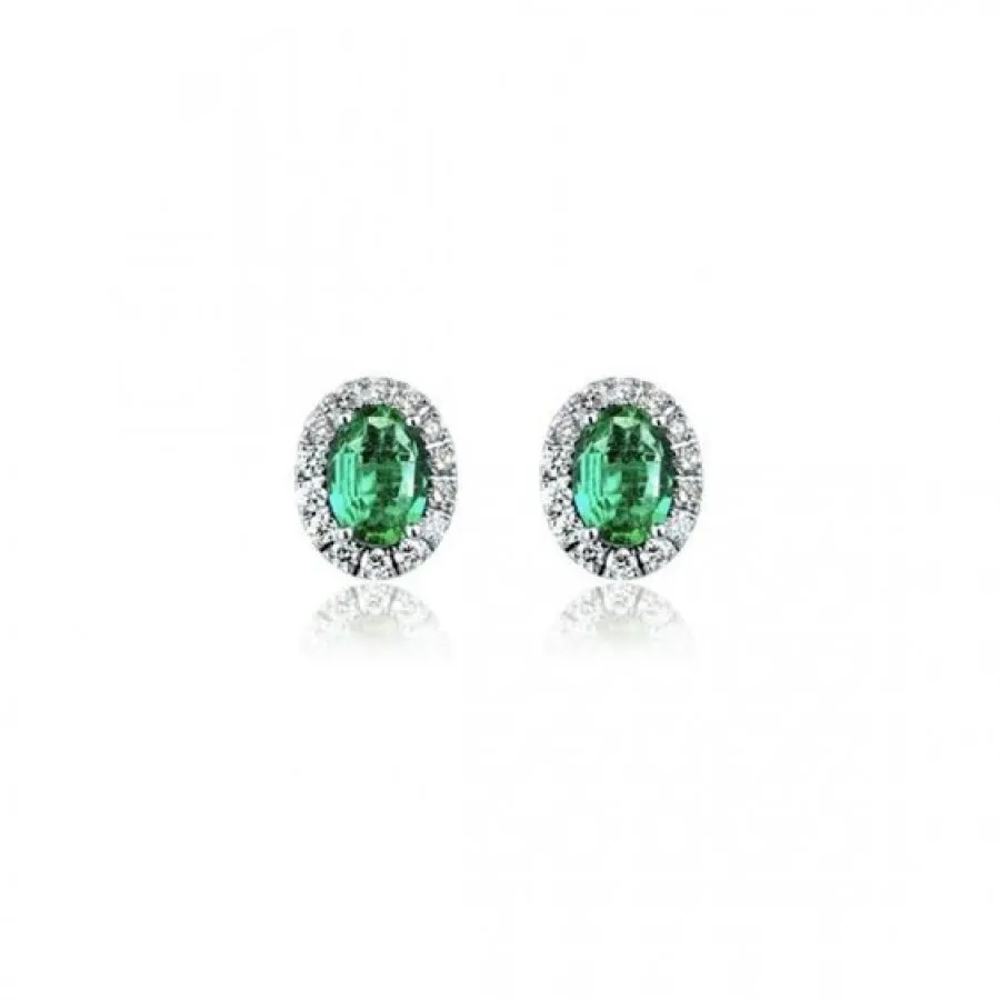Orecchini Smeraldi e Diamanti DonnaOro