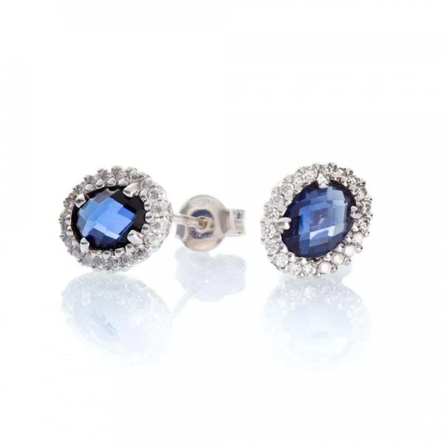 Orecchini Zaffiri e Diamanti DonnaOro