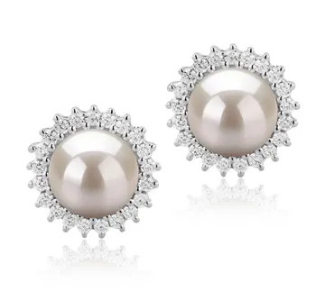 7-8mm di Perle Acqua Dolce Orecchini en DREAMA Bianco