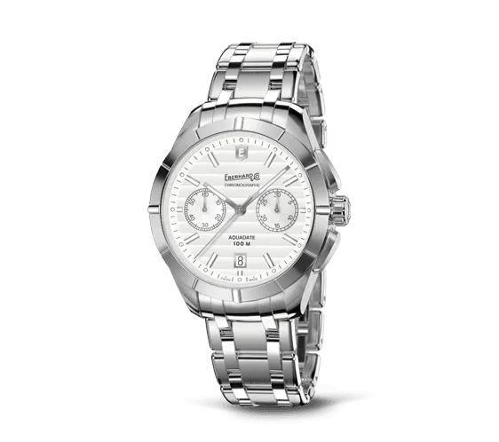 Orologio cronografo da uomo Eberhard & Co. - AQUADATE CHRONO SILVER - 31071CA