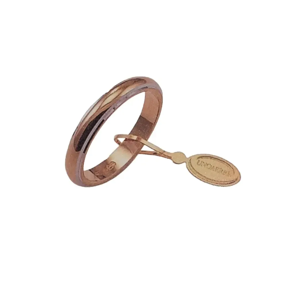 Fede Nuziale Classica Oro Giallo e Bianco UNOAERRE