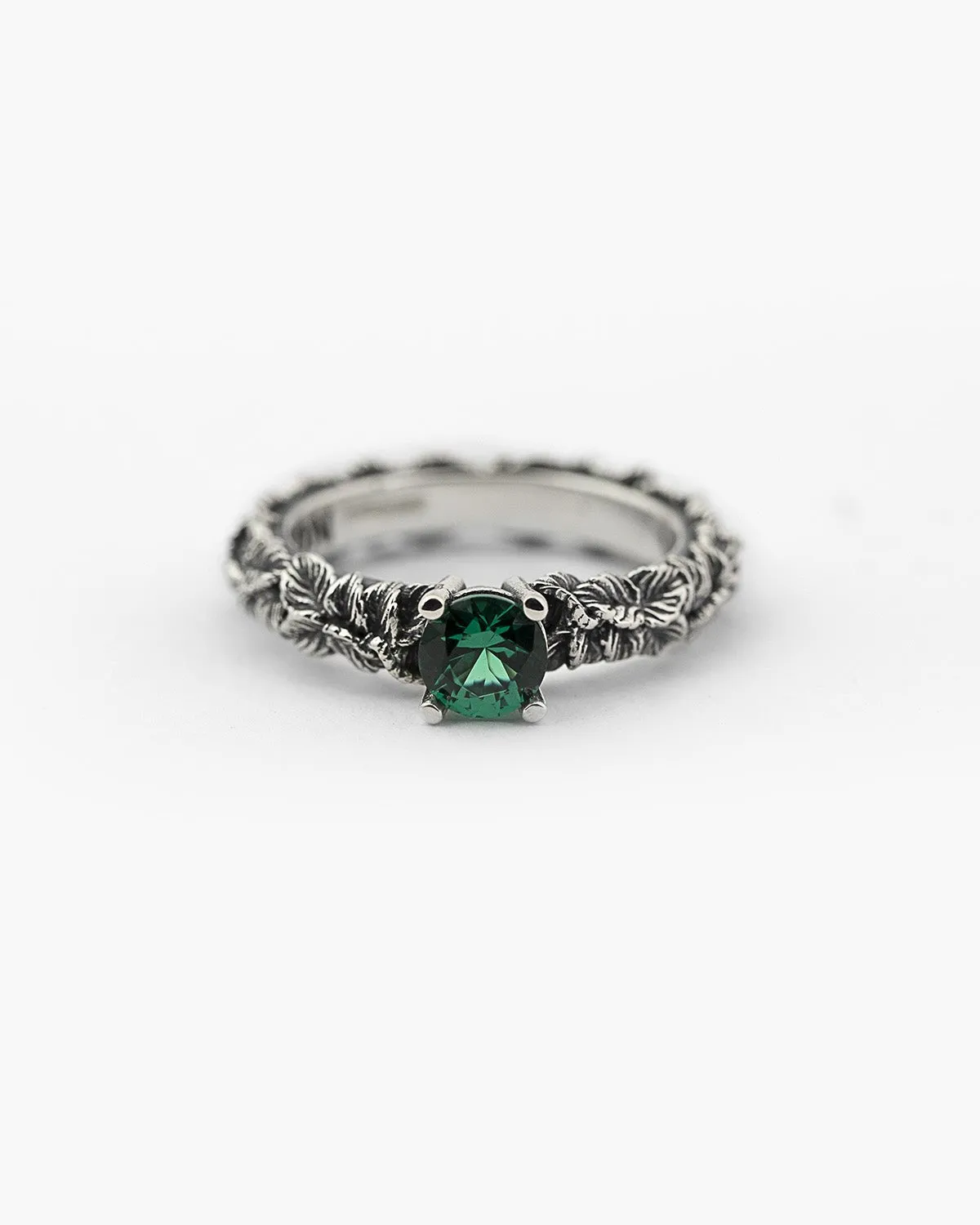 FEDINA FOGLIE SOLITARIO ZIRCONIA CUBICA VERDE - N25ANE00459