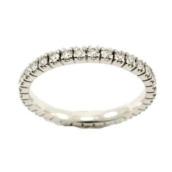 Anello Girodito Oro Bianco e Diamanti