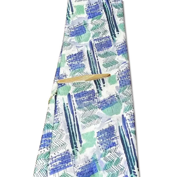 Fermacravatta Oro Giallo con Zigrinatura