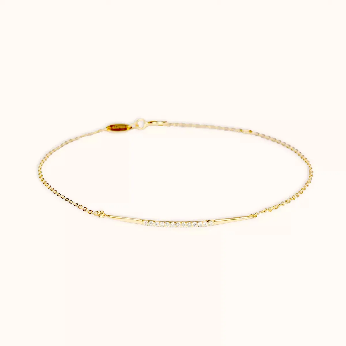 Geometrie di Luce Bracciale Arco Oro Giallo e Diamanti