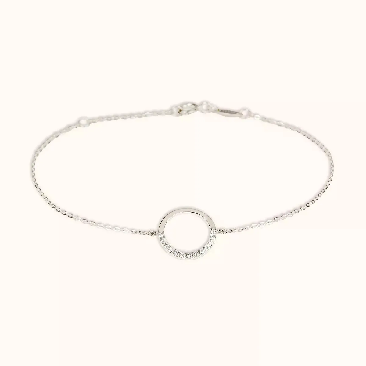 Geometrie di Luce Bracciale Cerchio Oro Bianco e Diamanti