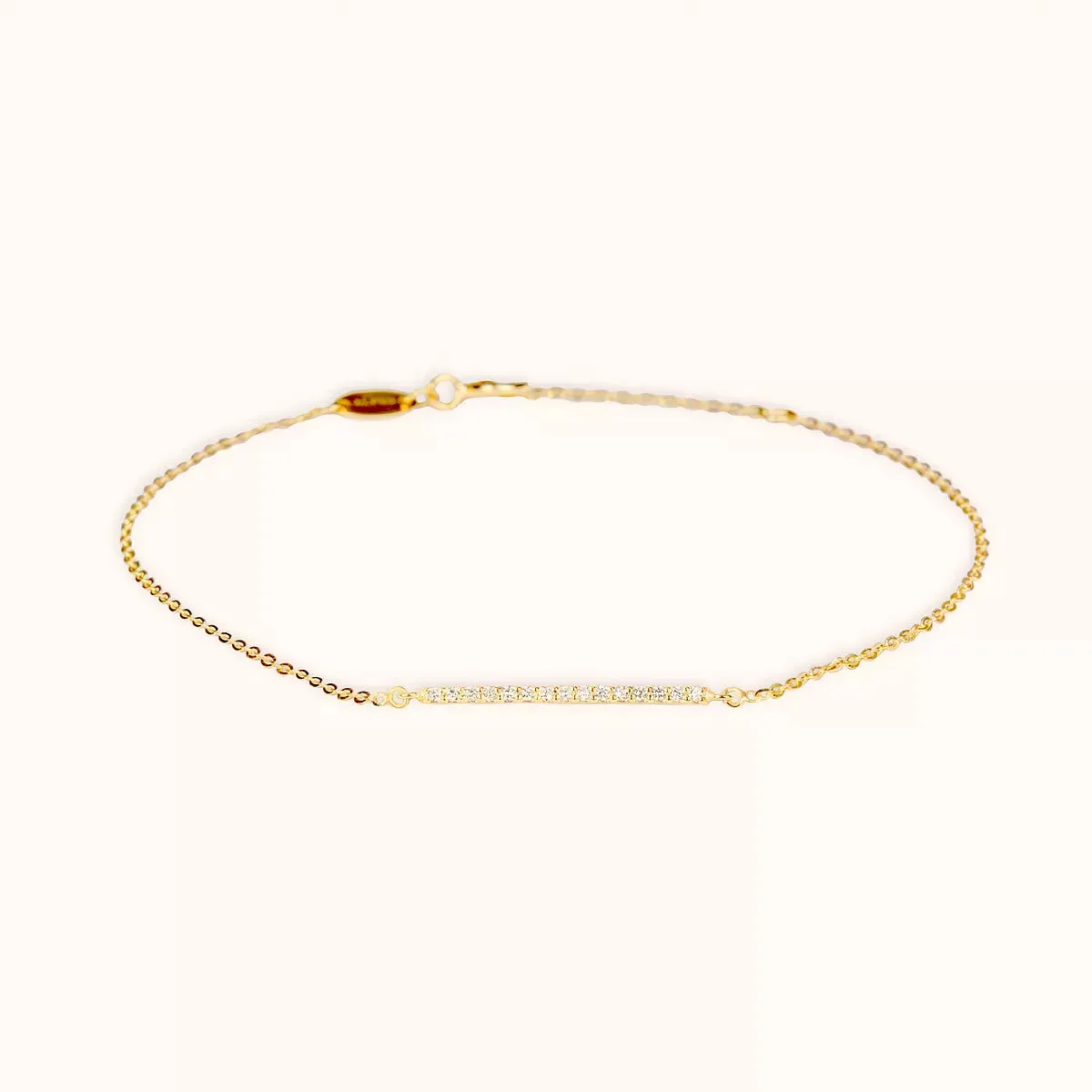 Geometrie di Luce Bracciale Linea Oro Giallo e Diamanti