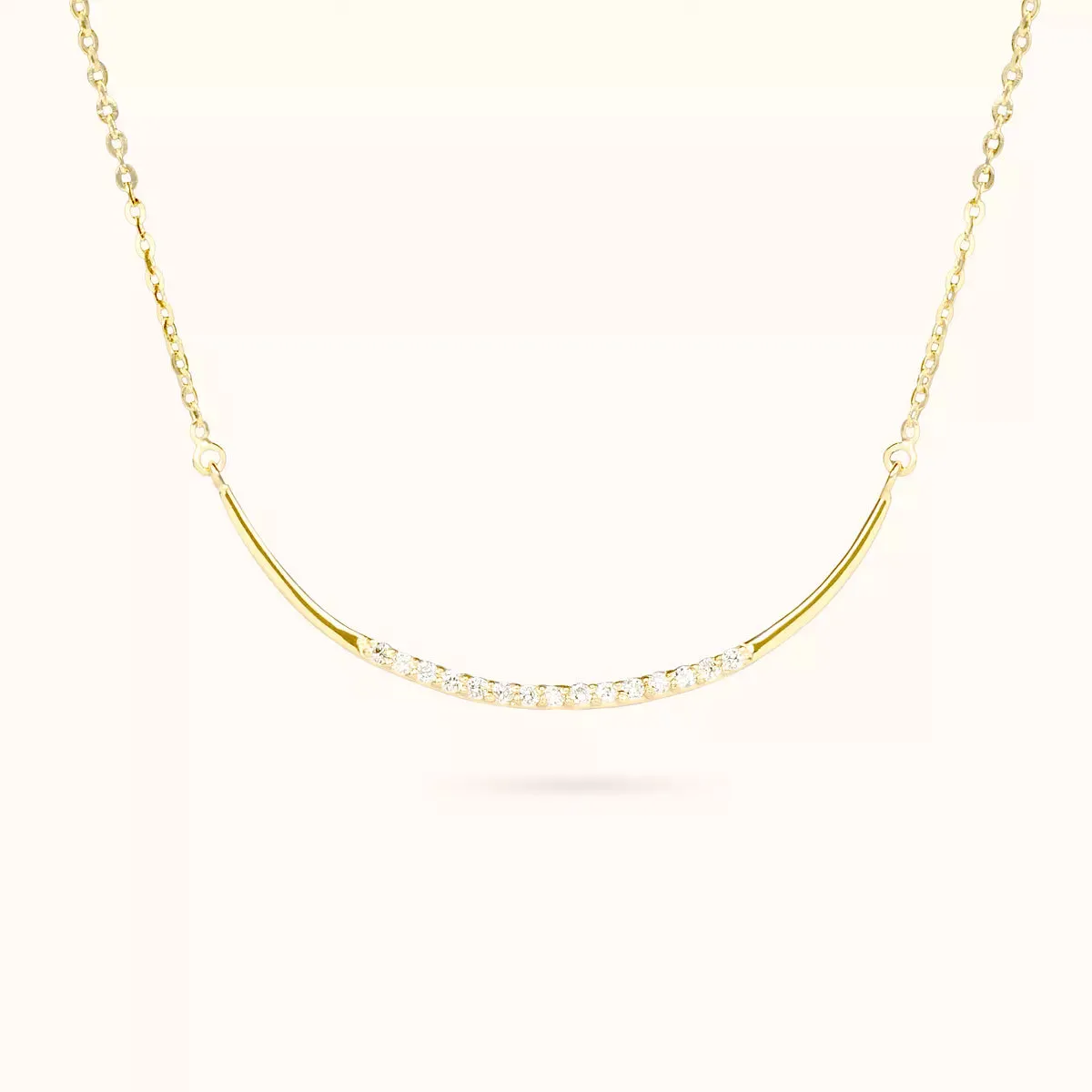 Geometrie di Luce Collana Arco Oro Giallo e Diamanti