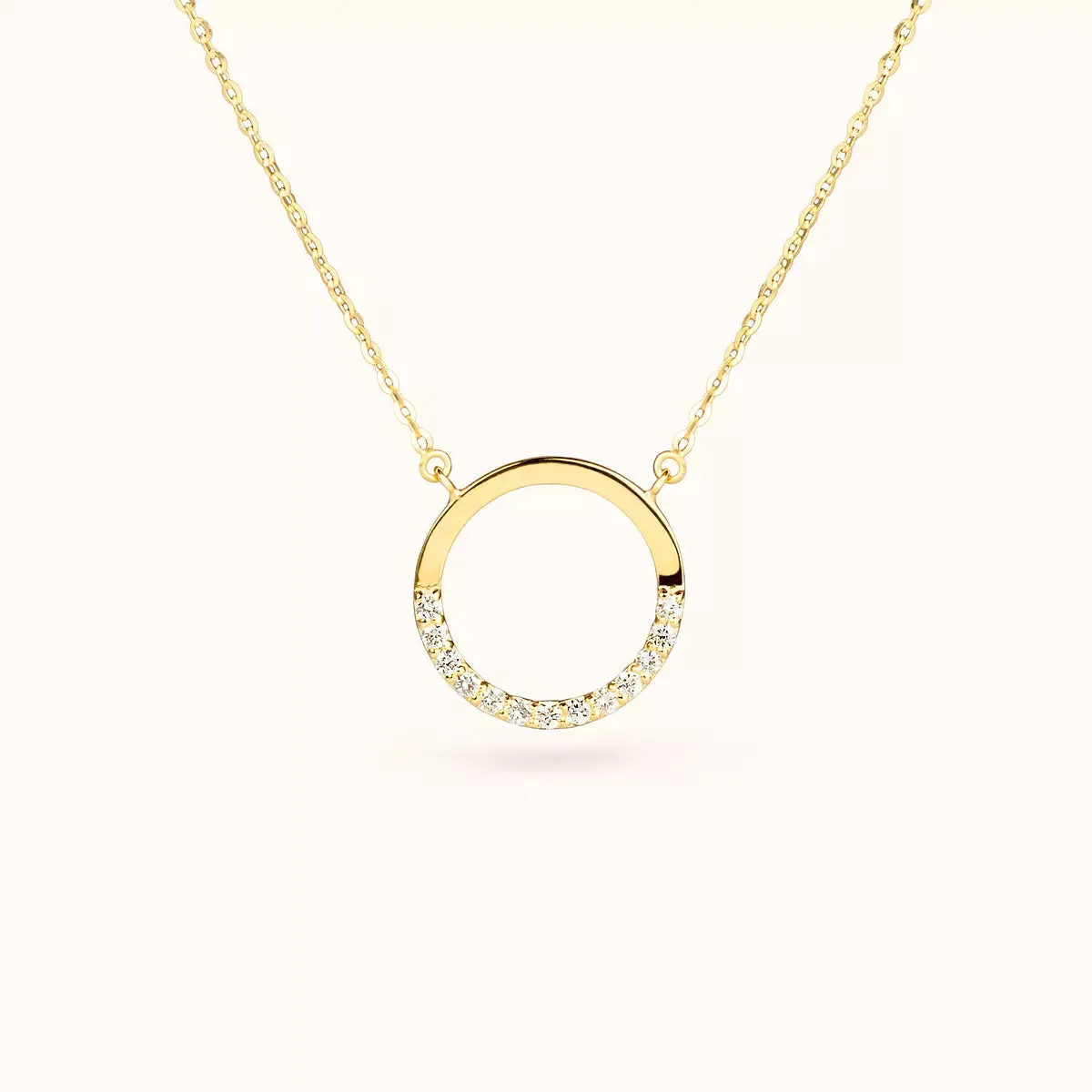 Geometrie di Luce Collana Cerchio Oro Giallo e Diamanti