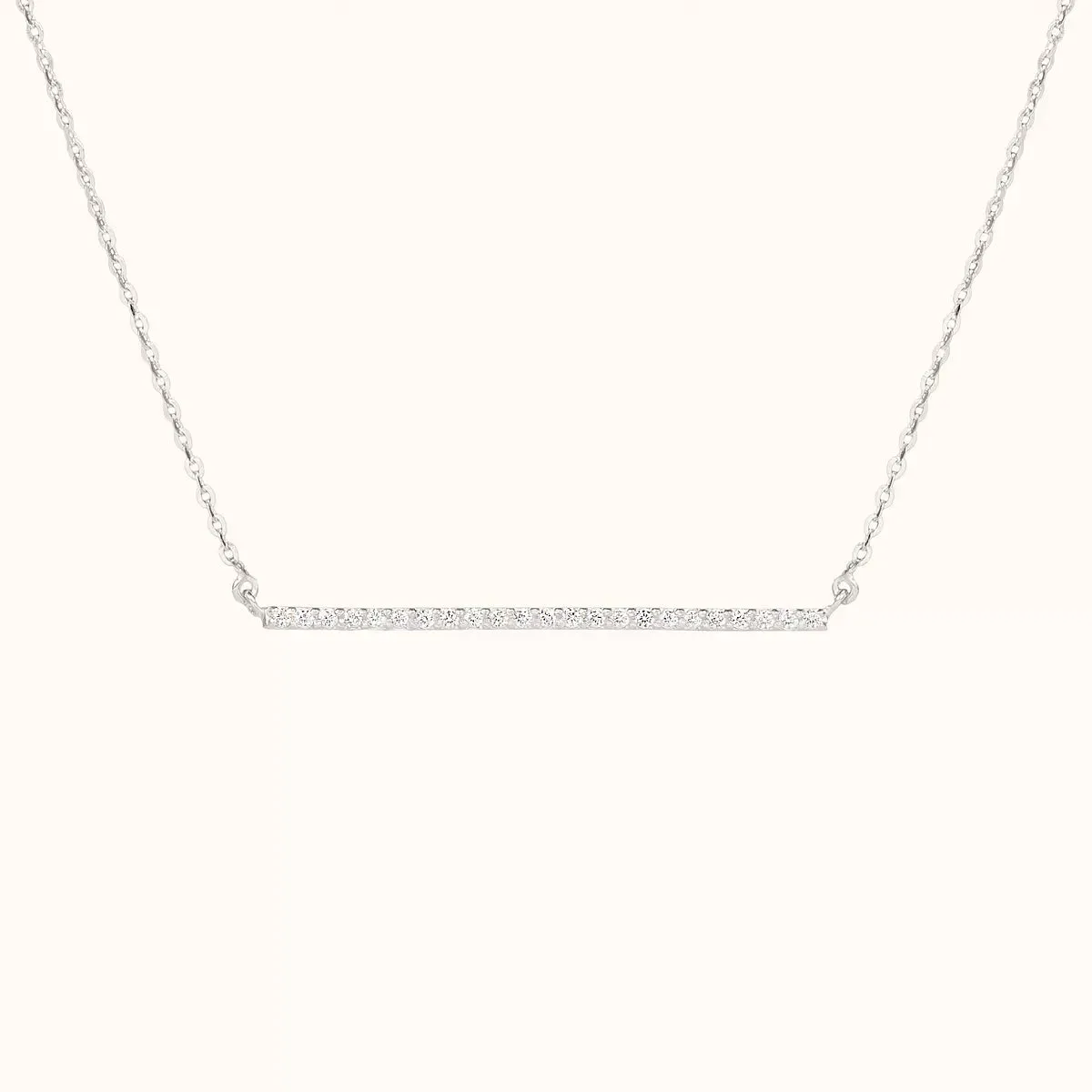 Geometrie di Luce Collana Linea Oro Bianco e Diamanti