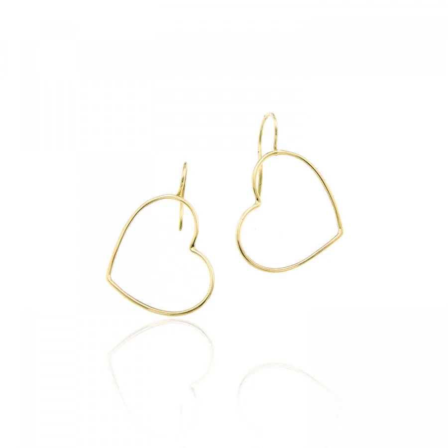 Marco Gerbella Orafi - Orecchini a gancio con cuore in oro giallo