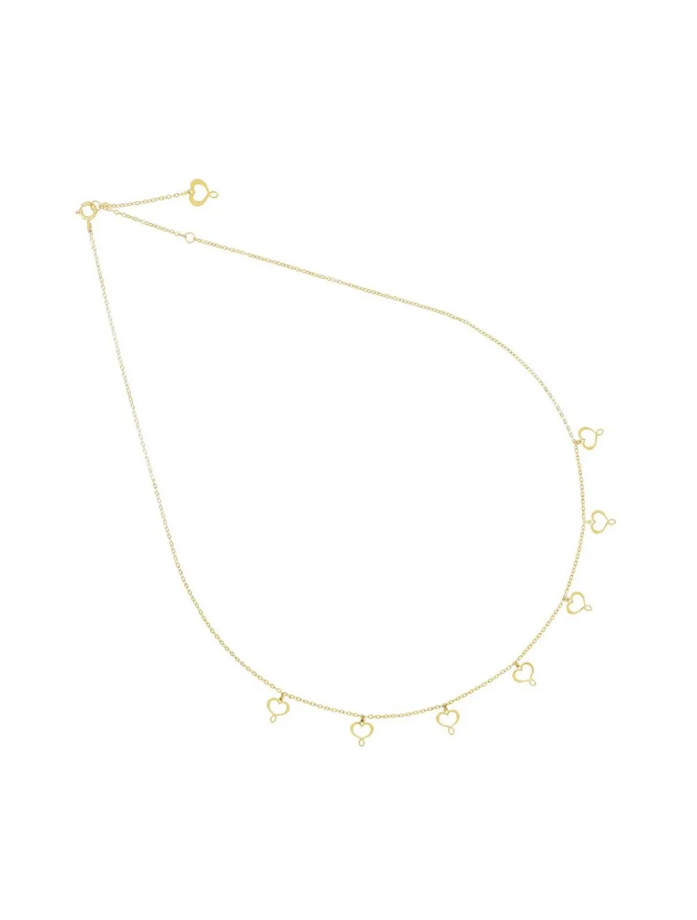 GIROCOLLO 18KT SETTE CUORI MAMAN PENDENTI gcsso7mspn