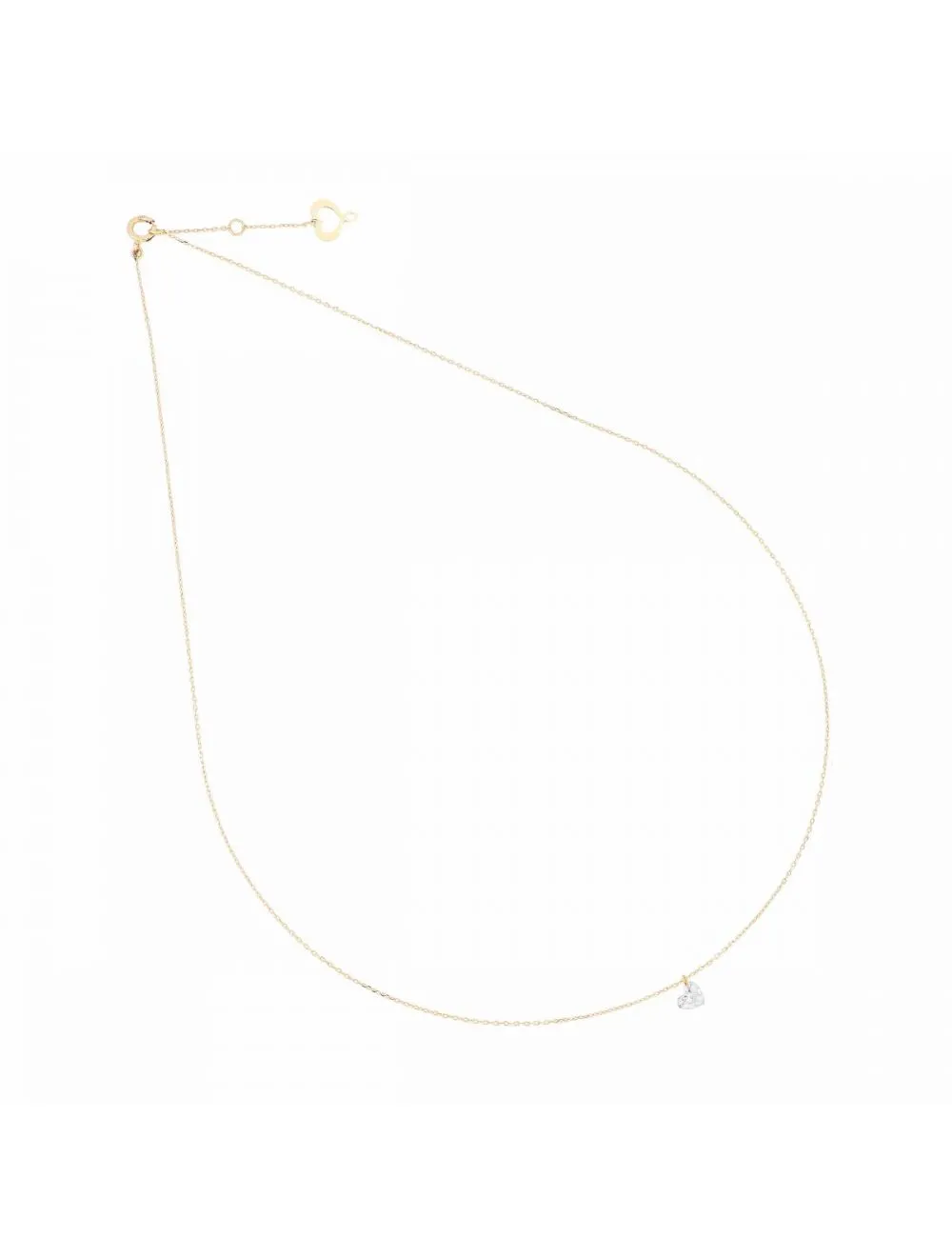 GIROCOLLO DIAMANTE NUDO CUORE 0,25 CT gcnudc25