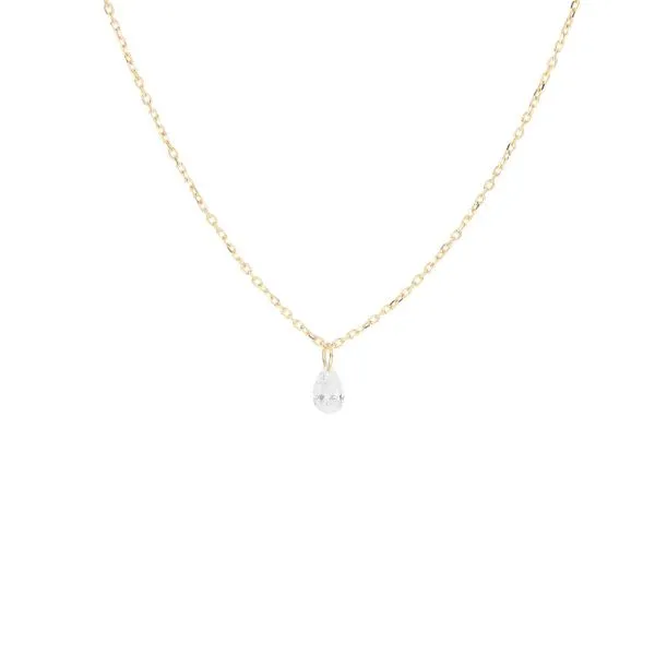 GIROCOLLO DIAMANTE NUDO GOCCIA 0,15 CT gcnudg15