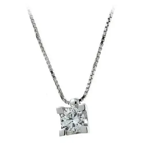 Girocollo Punto Luce Oro Bianco e Diamanti