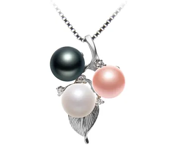 6-7mm di Perle Acqua Dolce Pendente en Grape Multicolore