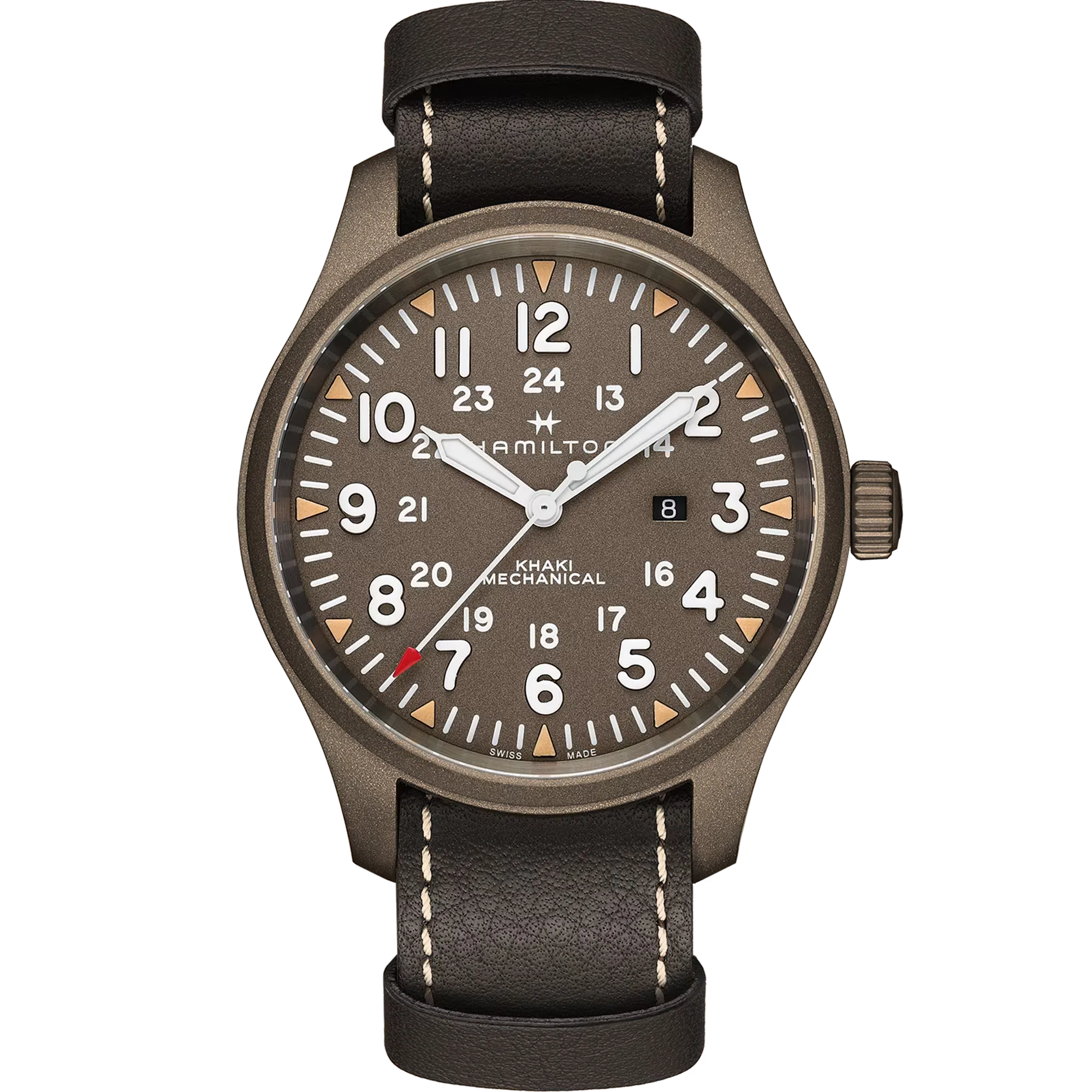 OROLOGIO HAMILTON KHAKI FIELD MECHANICAL AUTO 50 MM MARRONE - H69829560