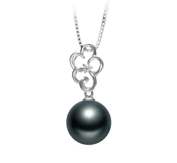 10-11mm Di Tahiti Pendente en Hilary Nero