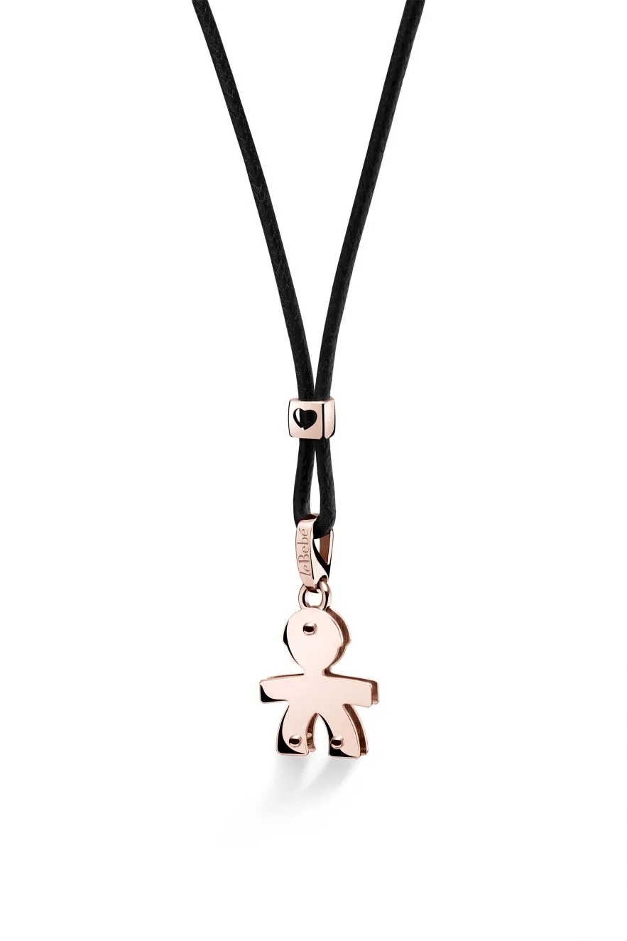 I CUCCIOLI ♡ CIONDOLO BIMBO ORO ROSA - LBB042-N