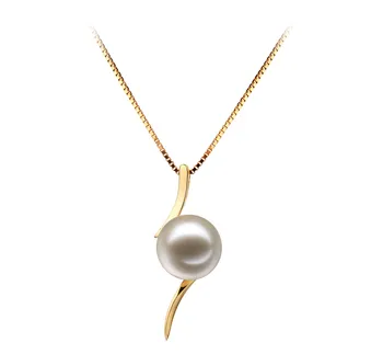 6-7mm di Perle Acqua Dolce Pendente en Lanella Bianco