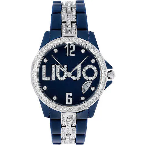 LIU JO Luxury TLJ156 Celebrity Orologio Donna in Acciaio e Policarbonato Blu