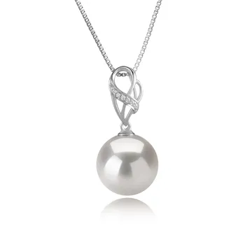 11-12mm di Perle Acqua Dolce - Edison Pendente en Moira Bianco