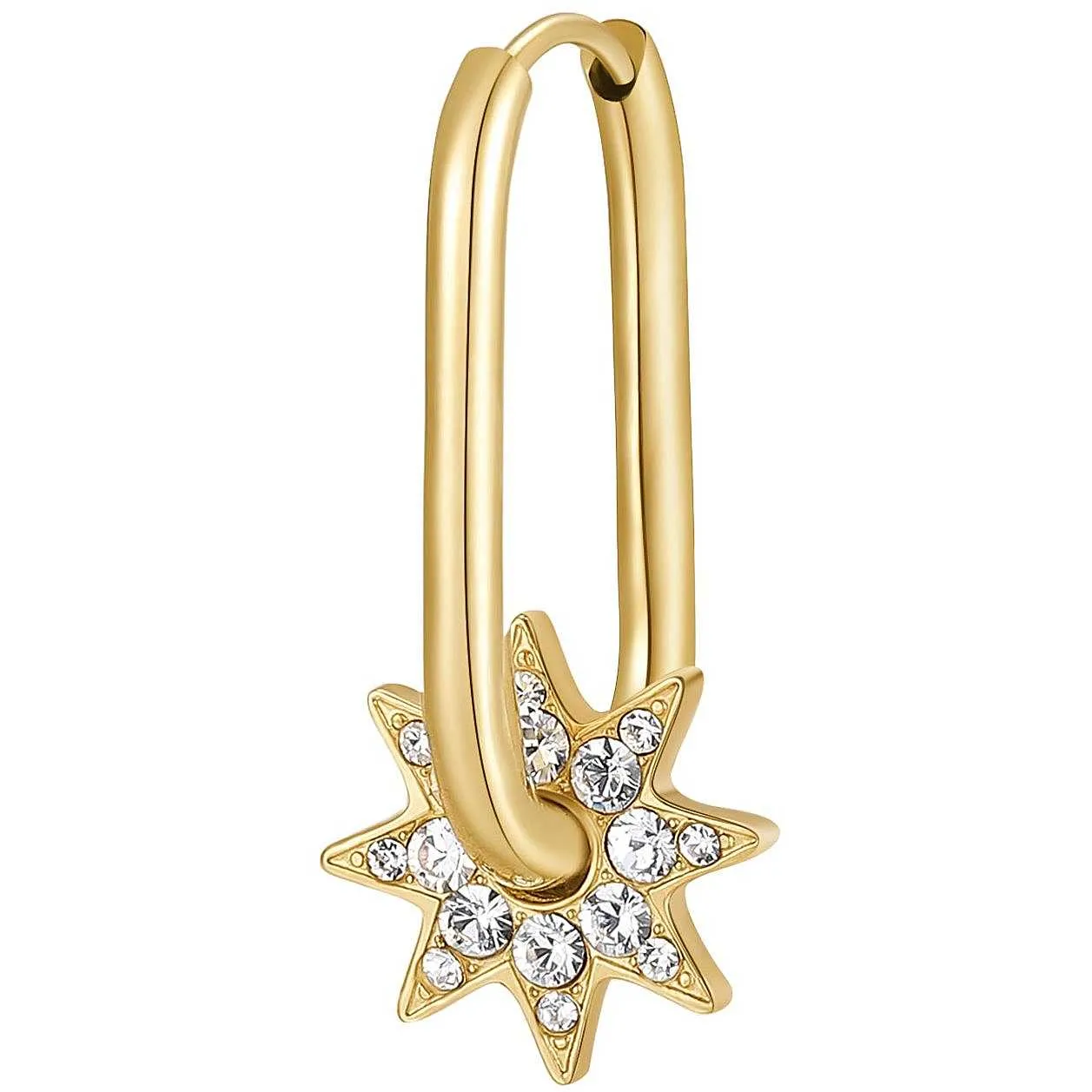 MONORECCHINO BROSWAY CHAKRA BOCCOLA PVD ORO CON PENDENTE - BHKE112