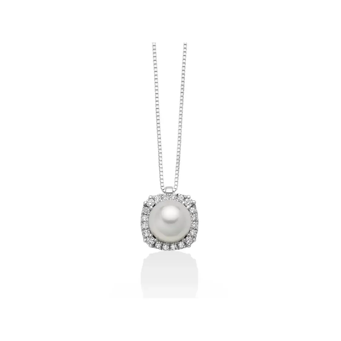 Collana Nimei - Perla Akoya e Diamanti - PCL6347