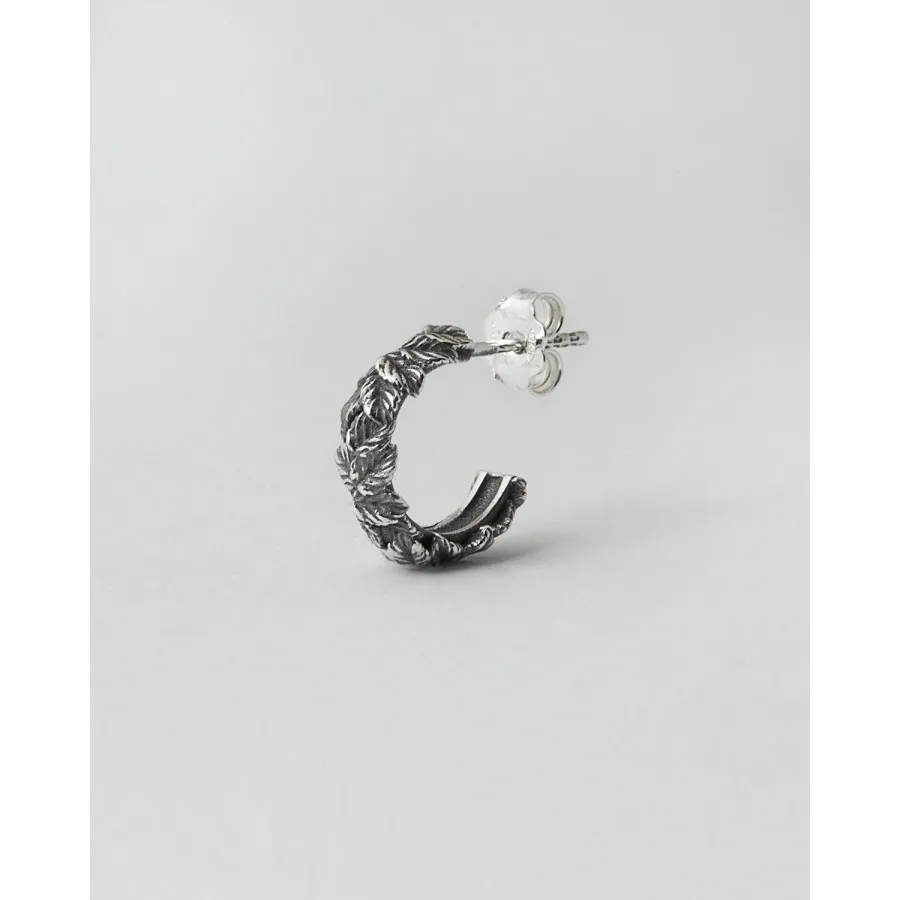 Orecchino Singolo Cerchio Foglie