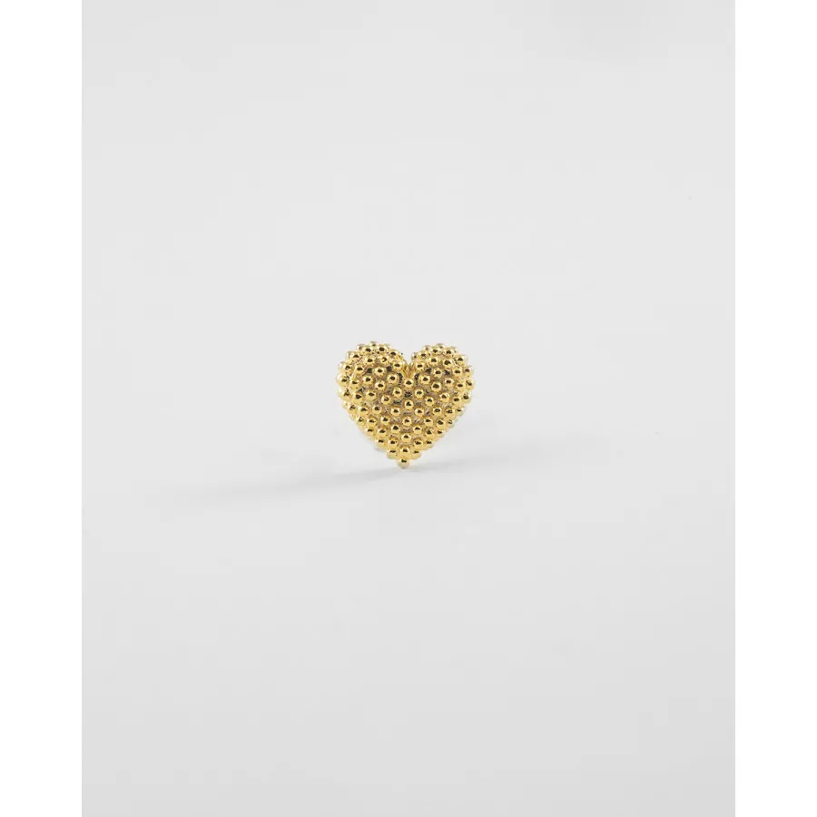 Orecchino Singolo Lobo Cuore Puntinato