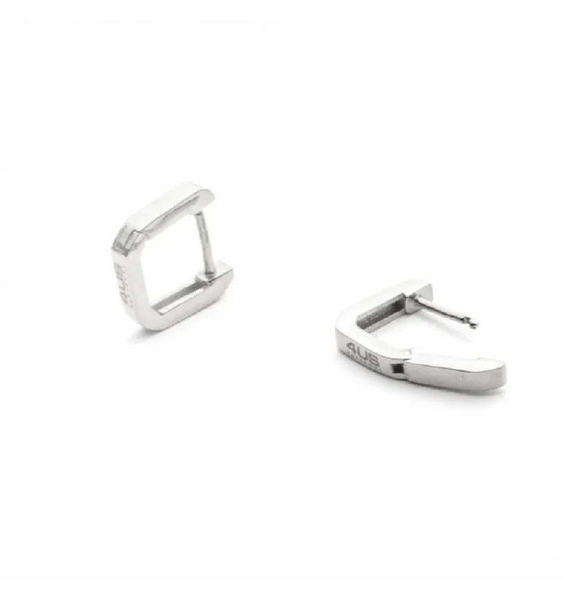 Orecchini 4US Cesare Paciotti gioiello unisex 4UOR5674 a cerchio in acciaio