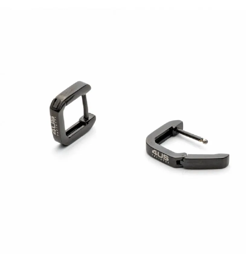 Orecchini 4US Cesare Paciotti gioiello unisex 4UOR5676 a cerchio in acciaio nero