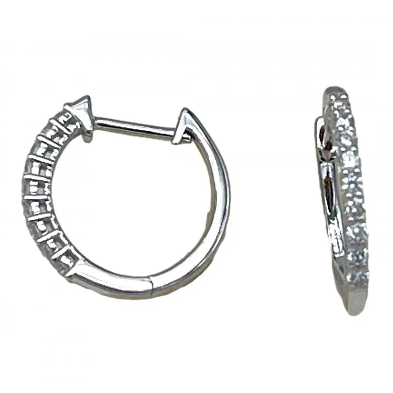 orecchini a cerchio donna Giorgio Visconti bbx40071 in oro 750 bianco con diamanti