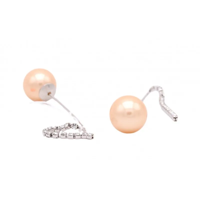 orecchini a lobo donna Boccadamo mya tw-or14 acciaio con perle sintetiche