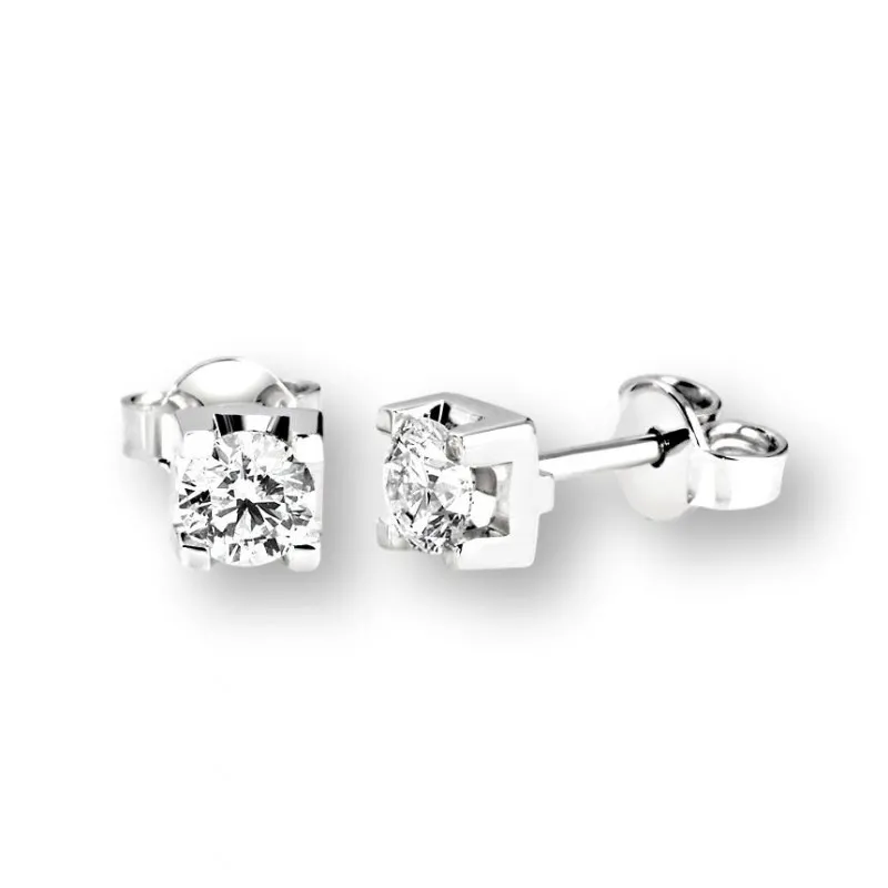 orecchini a lobo donna Giorgio Visconti bb37510 in oro 750 bianco con diamanti