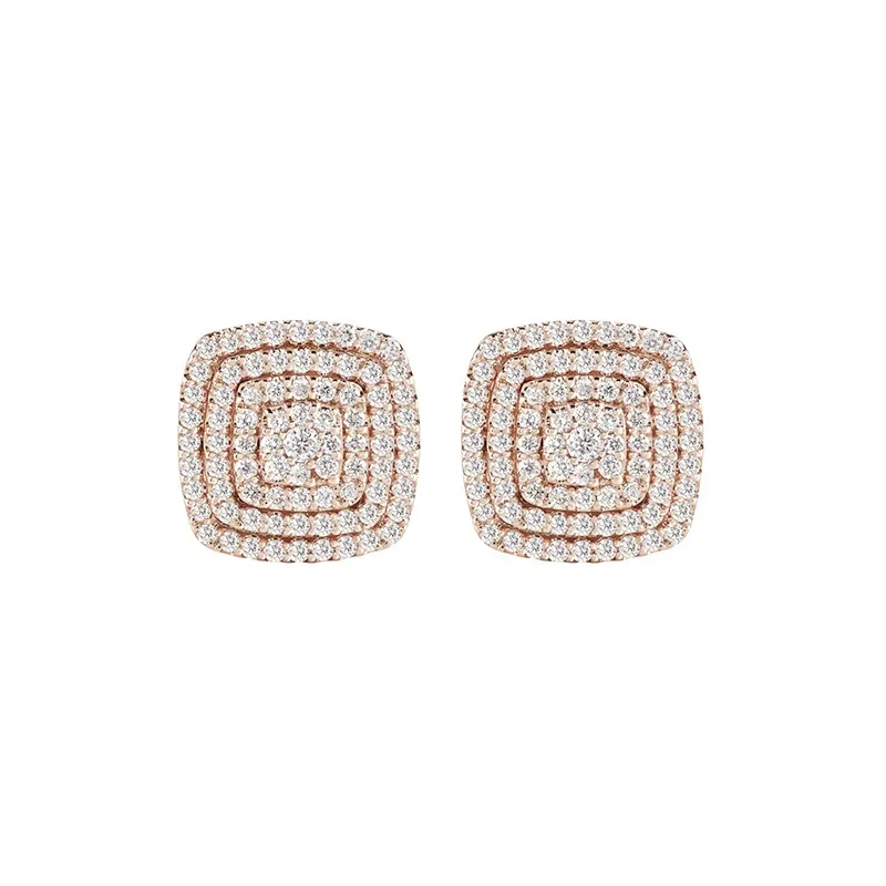 orecchini a pavè donna Salvini Bagliori 20088551 in oro 750 rosa con diamanti