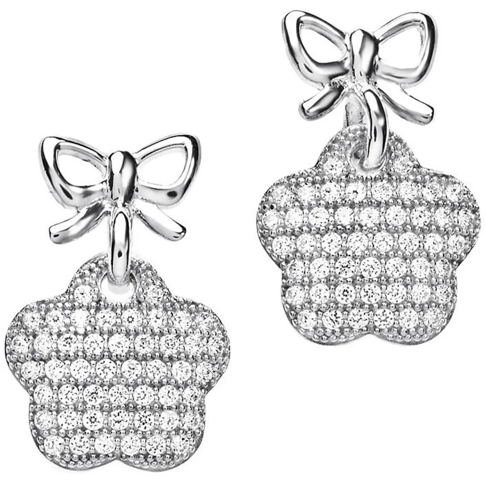 Orecchini Ambrosia Fiocco Argento e Zirconi AAO 025