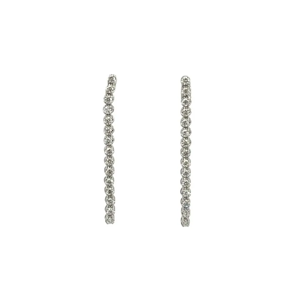 Crivelli Orecchini a cascata in oro bianco e diamanti