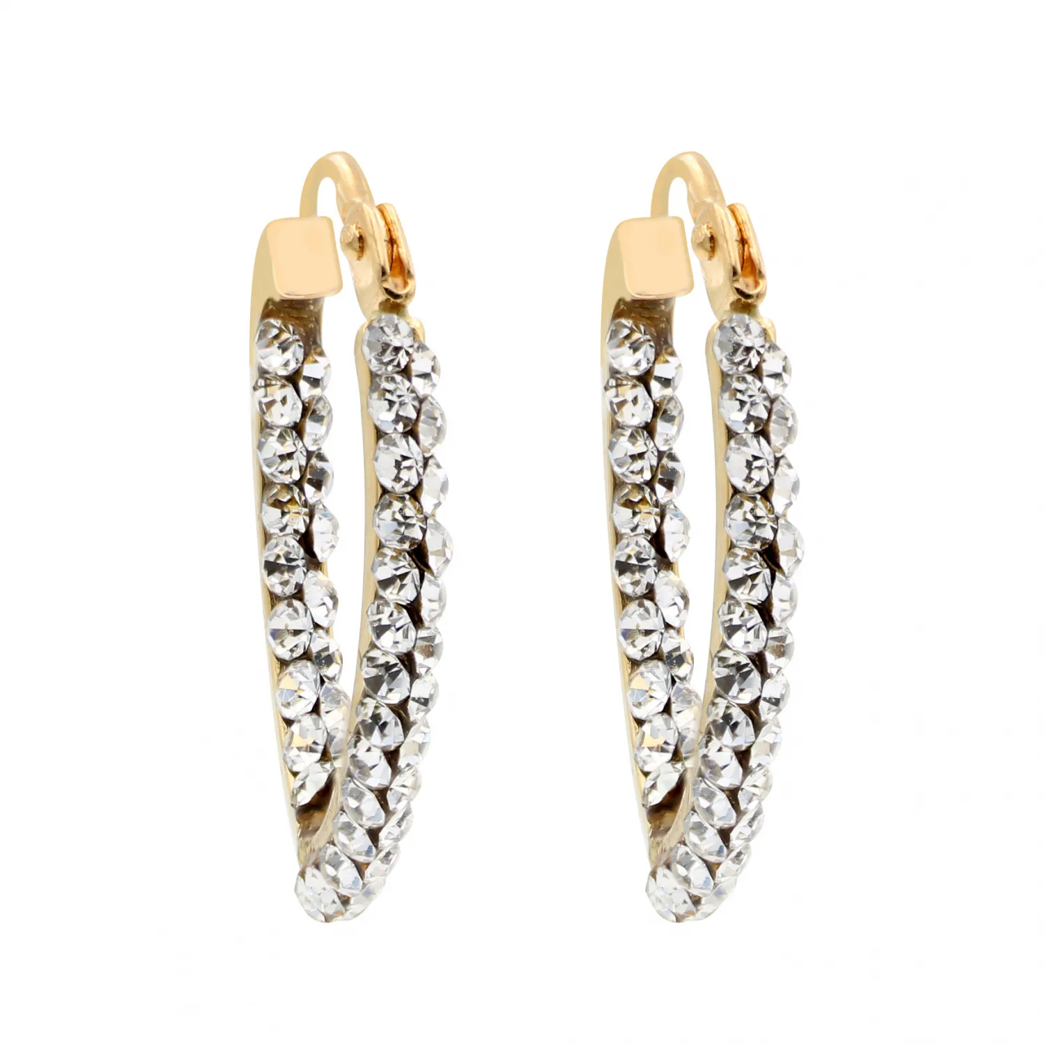 Orecchini Cerchio Oro 750 con Pietre